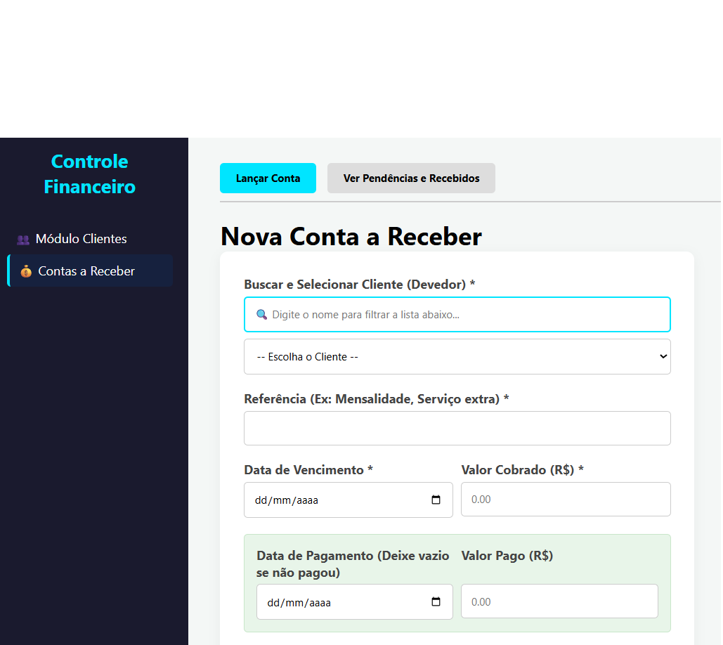 Lançamento de Contas