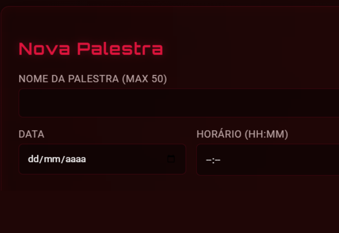 Sistema de Gestão de Palestras