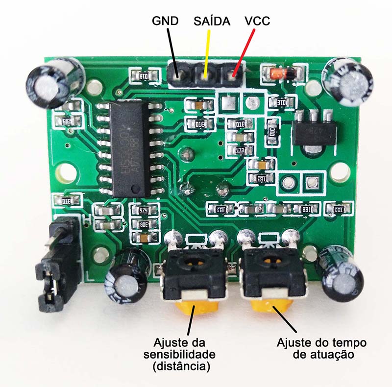 Ajustes do Sensor PIR