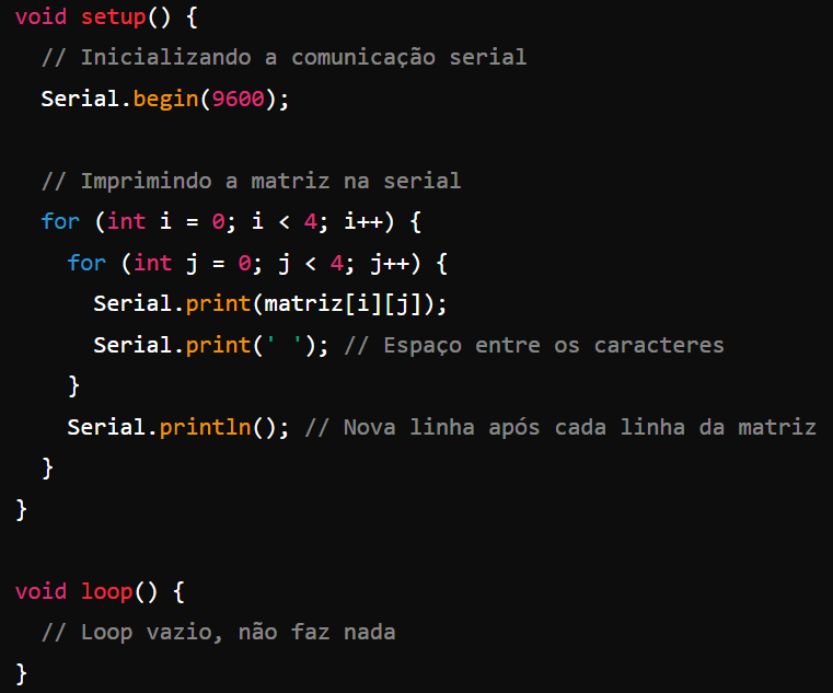 Exemplo de Matriz