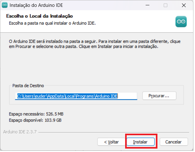 Passo 3 da Instalação
